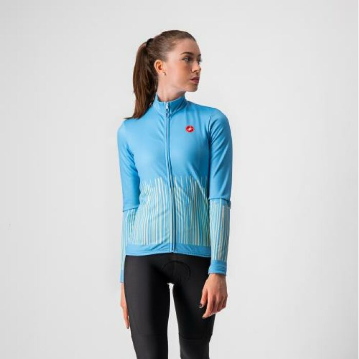 Castelli Sorpresa Jersey Fz-Celeste/Light Yellow