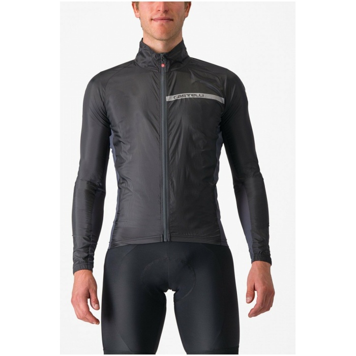 Castelli SQUADRA STRETCH JACKET LIGHT BLACK/DARK GRAY