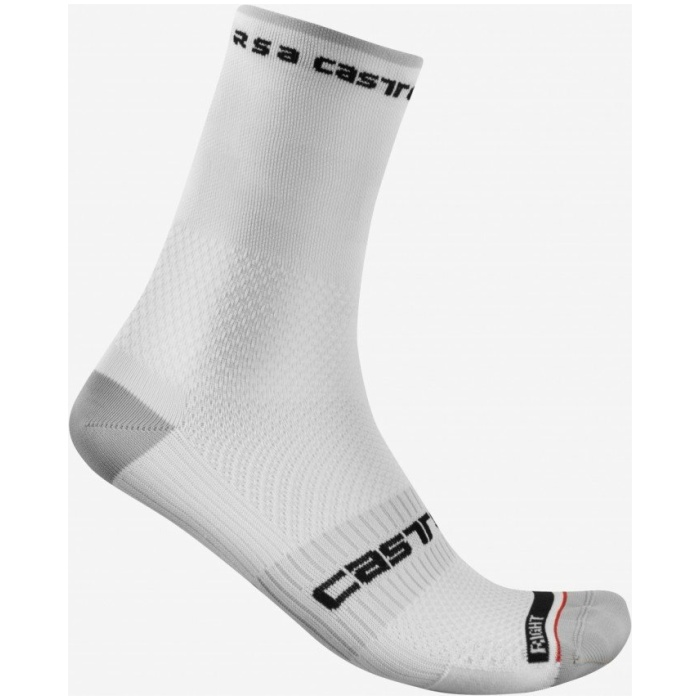 Castelli Rosso Corsa Pro 15 Sock WHITE - Afbeelding 3